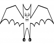 Printable cartoon vampire bat halloween coloring pages
