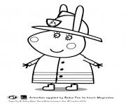 Printable miss rabbit peppa pig coloring pages