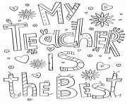 Printable teachers thank you teacher certificate coloring pages