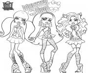 Printable for girls monster high coloring pages