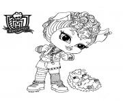 Printable monster high Chibi coloring pages