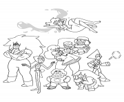 Printable steven universe characters cartoon coloring pages