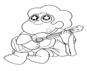 Printable steven universe guitar music coloring pages