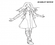 Printable scarlet witch from the avengers coloring pages
