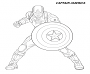 Printable captain america from the avengers coloring pages
