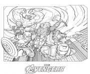 Printable avengers marvel all characters coloring pages