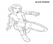 Printable black widow from the avengers heroes coloring pages