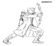 Printable hawkeye from the avengers coloring pages