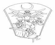 Printable cuphead angels coloring pages