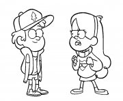 Printable gravity falls characters coloring pages
