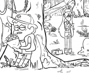 Printable gravity falls dipper valentines day flowers coloring pages