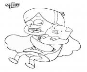 Printable Gravity falls Mabel and Waddles coloring pages