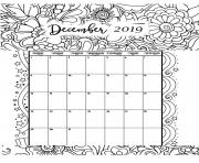 Printable december calendar 2019 coloring pages