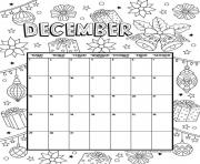 Printable december calendar 2019 christmas coloring pages
