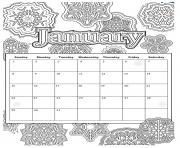 Printable january calendar 2019 coloring pages