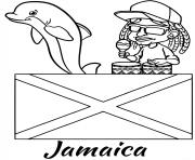 Printable jamaica flag reggae coloring pages