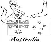 Printable australia flag boomerang coloring pages