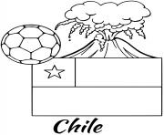 Printable chile flag volcano coloring pages