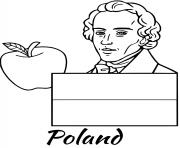 Printable poland flag chopin coloring pages
