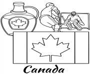 Printable canada flag maple syrup coloring pages