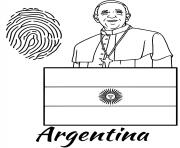Printable argentina flag fingerprint coloring pages