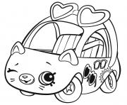 Printable Shopkins Cutie Cars Sunny Sedan coloring pages