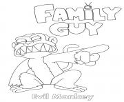 Printable Family Guy Evil Monkey coloring pages