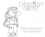 Printable Family Guy Ghostbusters Quagmire coloring pages