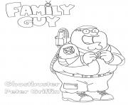 Printable Family Guy Ghostbuster Peter coloring pages