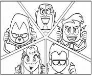 Printable Characters Teen Titans Go coloring pages