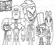 Printable Teen Titans Go Halloween coloring pages