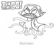 Printable Angry Raven Teen Titans Go coloring pages