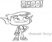 Printable Beast Boy Teen Titans coloring pages