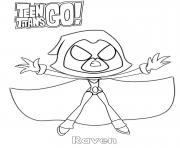 Printable Raven Teen Titans Go Cartoon coloring pages