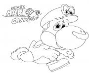Printable Super Mario Odyssey Yoshi Nintendo coloring pages