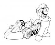Printable mario kart go coloring pages