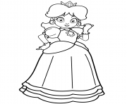Printable princess daisy coloring pages