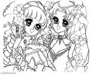 Printable glitter force anime girls coloring pages