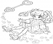 Printable glitter force key fairy coloring pages