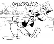 Printable mickey mouse goofy cartoon coloring pages