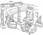 Printable lego junior race car competition coloring pages