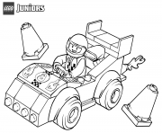 Printable lego juniors race car coloring pages