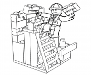 Printable lego construction worker coloring pages
