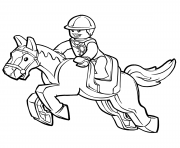 Printable lego horse coloring pages