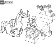 Printable lego junior snack time for horse coloring pages