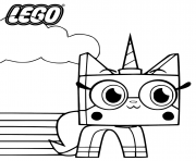 Printable Unikitty with Rainbow Lineart coloring pages