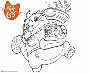Printable Polpetta Cat Love Eating 44 Cats coloring pages