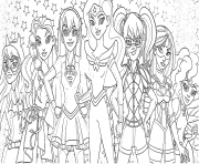 Printable DC Super Hero Girls All characters coloring pages