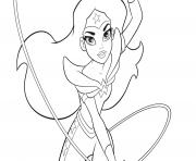 Printable Wonder Woman from DC Superhro Girls coloring pages