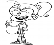 Printable Luan Loud with Microphone coloring pages